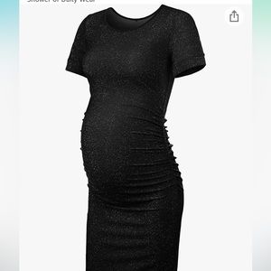 Glitter maternity body con dress
